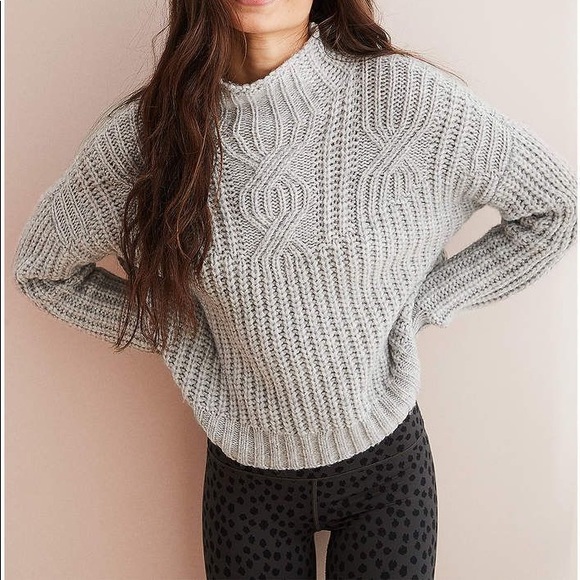 American Eagle Outfitters Sweaters - Aerie Cable Mock Neck Sweater